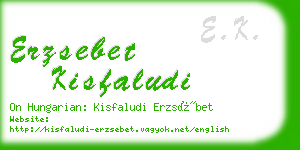 erzsebet kisfaludi business card